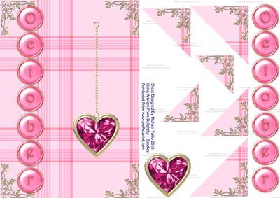 Quartz Birthstone Golden Heart Step by Step Card