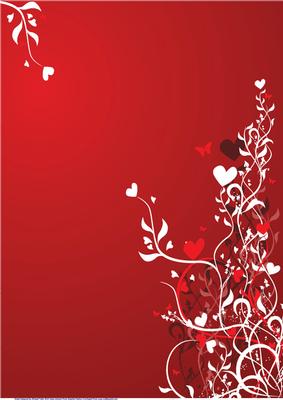 Hearts & Butterfly Swirls Backing Paper