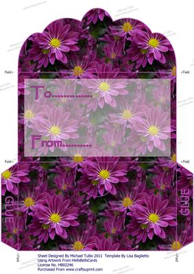 Purple Floral Delight Money Wallet