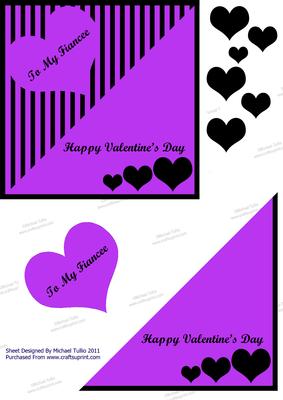To My Darling Fiancee on Valentine's Day Step by Step Card