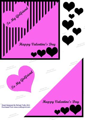 To My Girlfriend on Valentine's Day Step by Step Card