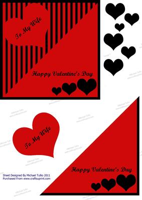 To My Darling Wife on Valentine's Day Step by Step Card
