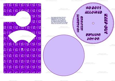 Purple Buttons Galore Spinnin' Door Hanger