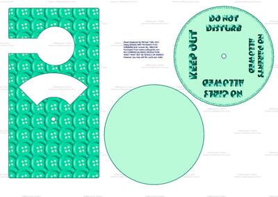Green Buttons Galore Spinnin' Door Hanger