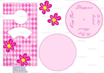 Funky Flowers Spinnin' Door Hanger