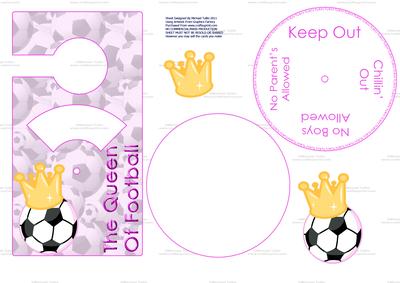 The Queen of Football Spinnin' Door Hanger