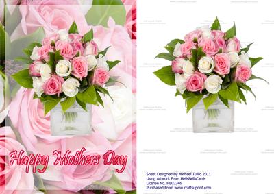 Mothers Day Roses Step by Step Card