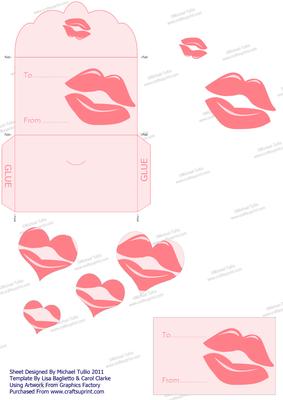 Lovely Lips Mini Money Wallet