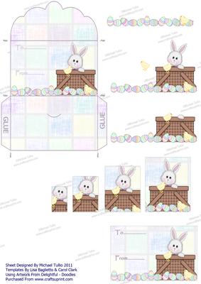 Bunny Basket Mini Money Wallet