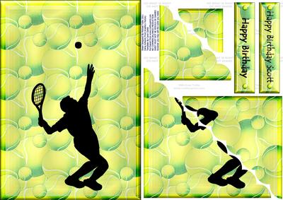 The King of the Tennis Ball Shell Edged Corner Stacker Card
