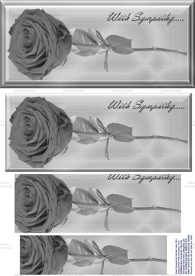 With Sympathy Rose Pyramid Card