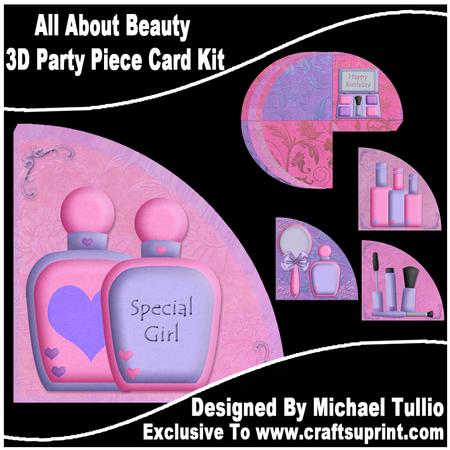 All About Beauty 3D Party Piece Card Kit