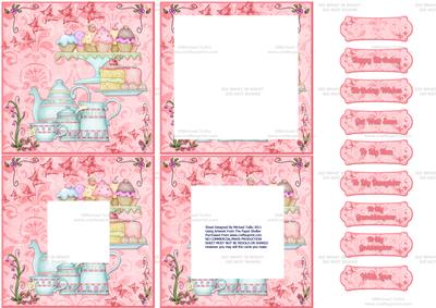 The Garden Tea Party Inverted Pyramid Card