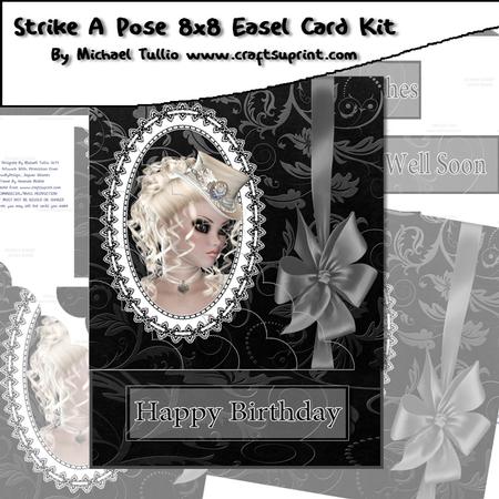 Strike a Pose 8x8 Easel Card Kit
