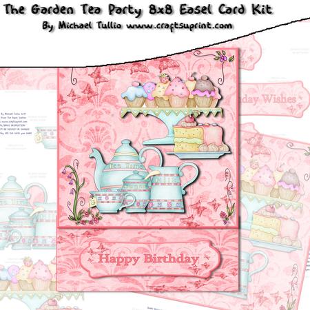 The Garden Tea Party 8x8 Easel Card Kit