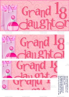 Girly Granddaughter Pyramid Card