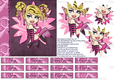 Punk Star Delores Dammage Pyramid Card