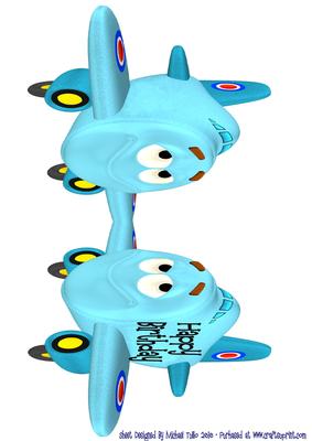 Shaped Plane Birthday Card