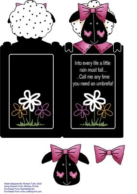 Call Me Any Time -  Friend Sheep Shaped Card