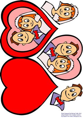Heart Shaped Wedding Card