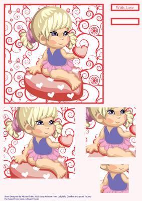 Cute Little Girl with Love