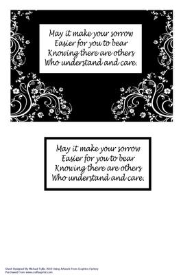 Sympathy Floral Black & White