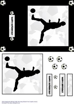 Football Silhouette Card Front