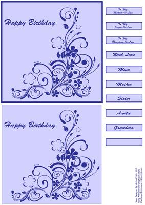 Birthday Floral Swirls