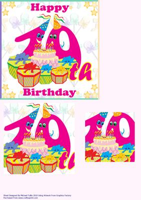 Fun Pink Birthday with Presents