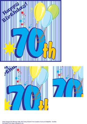 Male 70th Birthday Card