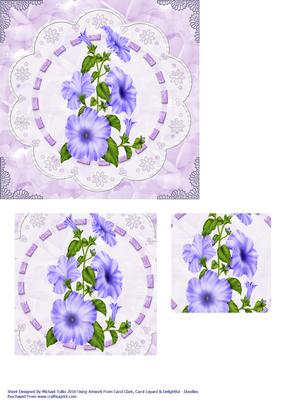 Pretty Purple Flowers on Lace