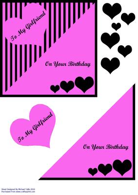 Girlfriend Birthday Hearts