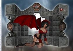 Seductive Gothic Fairy A4 Card