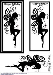 Black & White Silhouette Sparkly Fairy