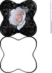 Black & White Shaped Sympathy Card