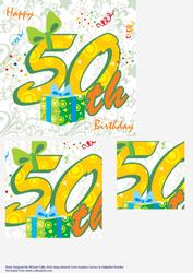 Funky 50th Male Birthday Card