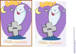 Boo - Halloween Ghost Card
