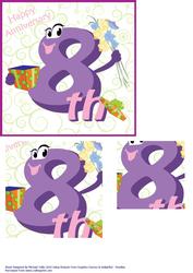 Forest Swirls 8th Anniversary Card