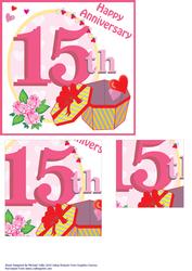 Crystal 15th Anniversary Card