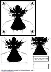 Spider Women Happy Halloween Card