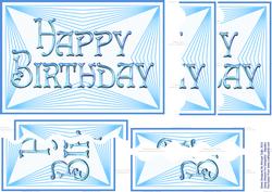 Modern Male Birthday Side Stacker Card
