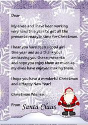 Christmas Letter from Santa - Girl