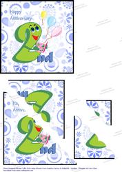 Happy 2nd Anniversary Balloons Card