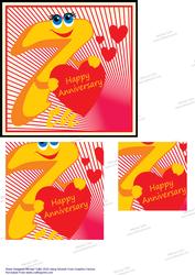 Fun 7th Anniversary Quick Pyramid Card