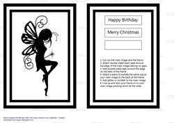 Silhouette Sparkly Fairy Shaker Card