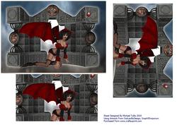 Seductive Gothic Fairy Quick Pyramid Card