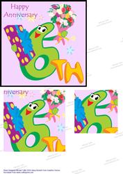 6th Anniversary Quick Pyramid Card