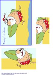 Santa in the Sun Quick Pyramid Card