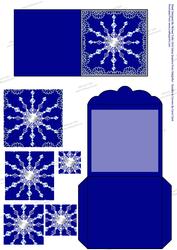 Tags with a Difference - Sparkly Blue Snowflake Mini Pyramid