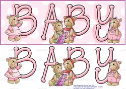 Large Dl Baby Girl Bears Decoupage Card
